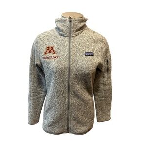 Patagonia Better Sweater Zip Up Grey Minnesota Medical School Jacket- Size Small